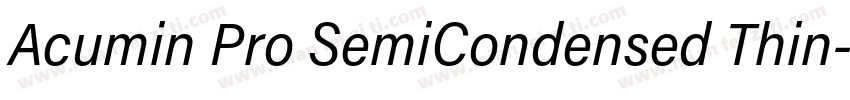Acumin Pro SemiCondensed Thin字体转换